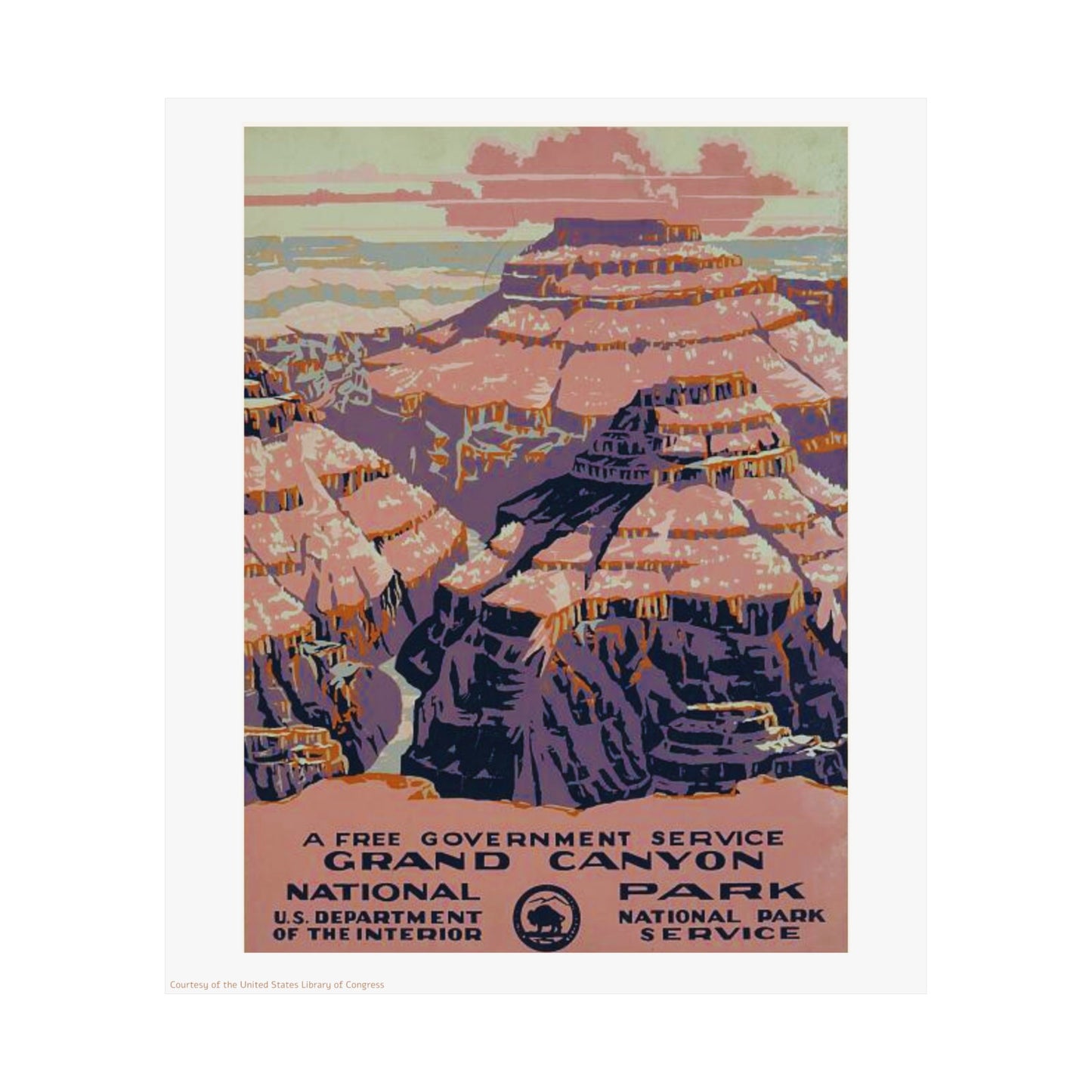 The Grand Canyon Illustration Vertical Poster