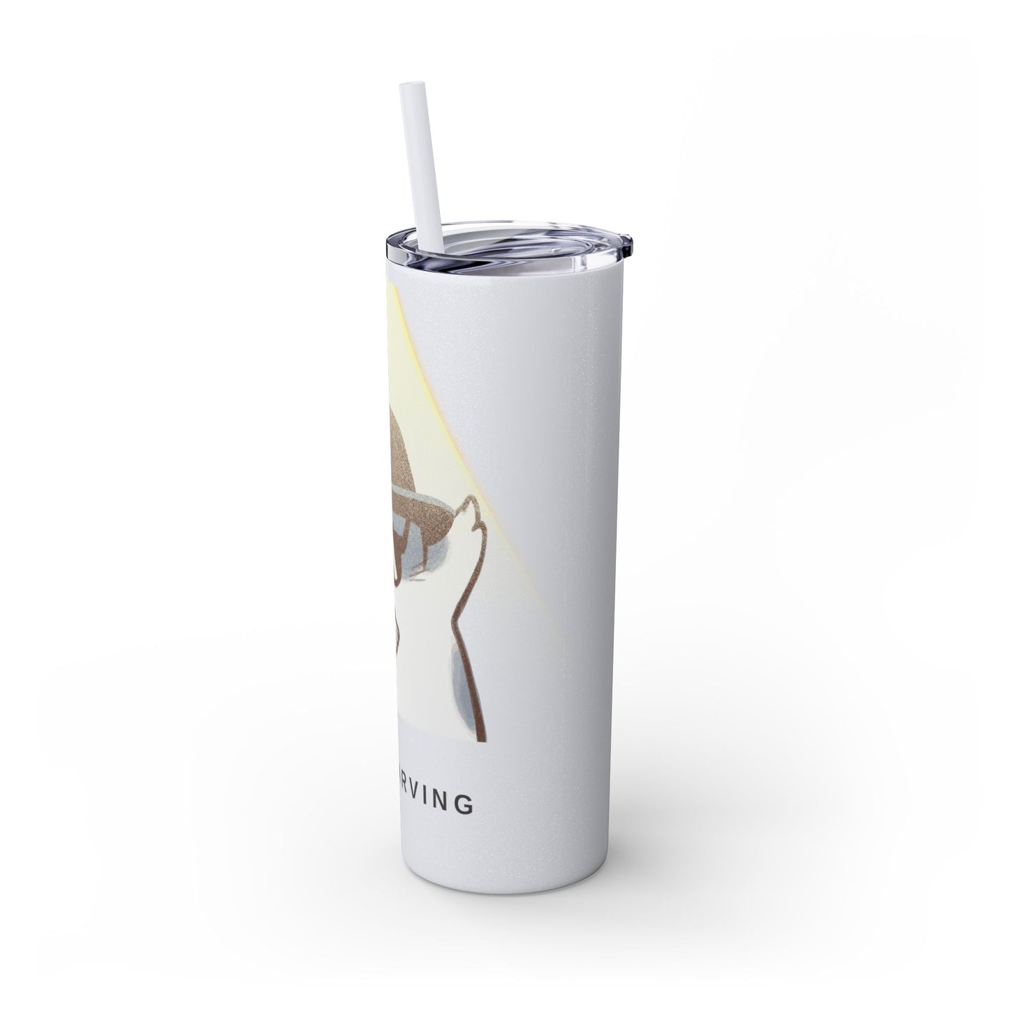 Blues Cat Tumbler with Straw, 20oz