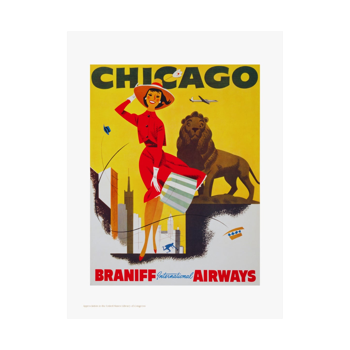 Chicago Illustration Vertical Poster