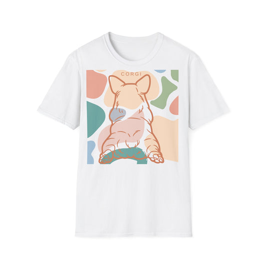 Bonita camiseta unisex de estilo suave con grupa de Corgi 