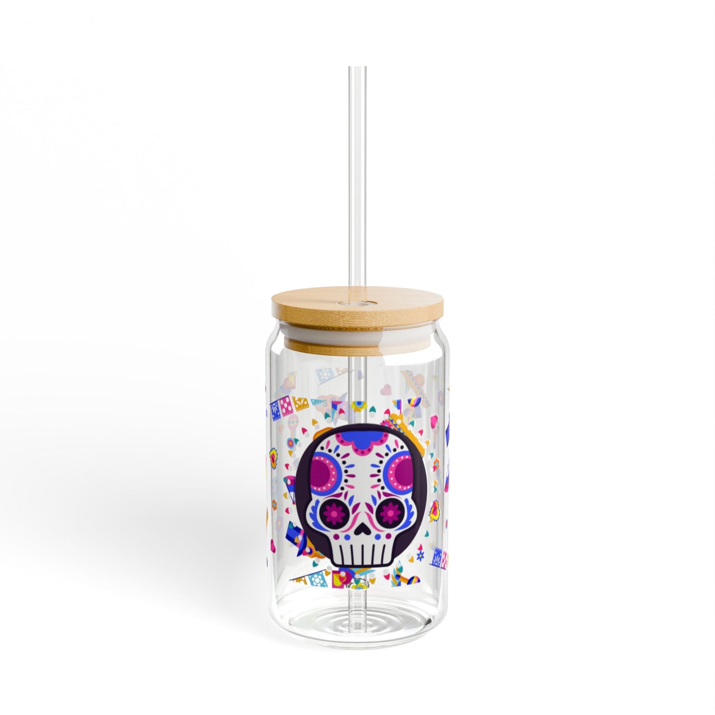 Candy Skull Sipper Glass, 16oz