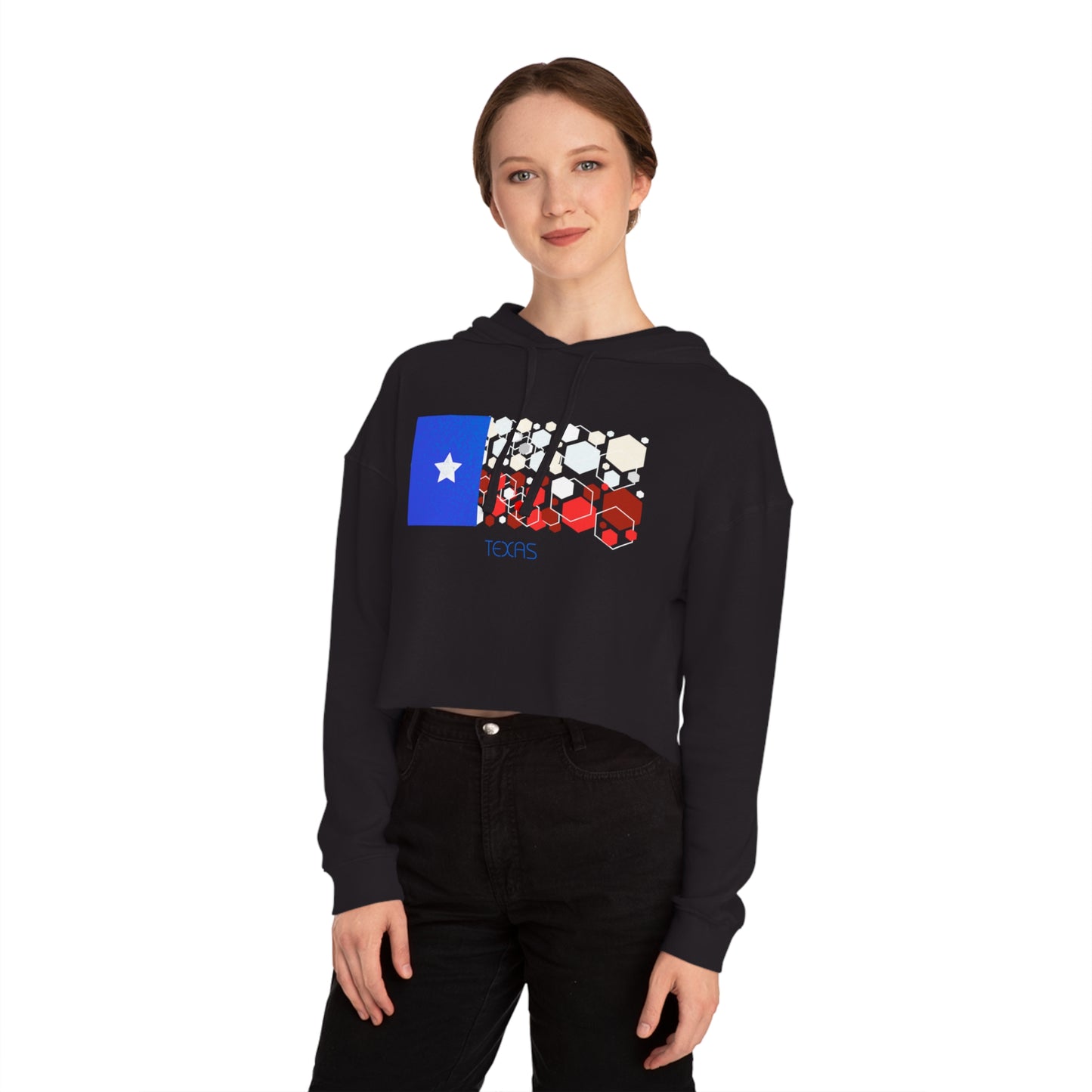 Sudadera corta con capucha Modern Texas para mujer