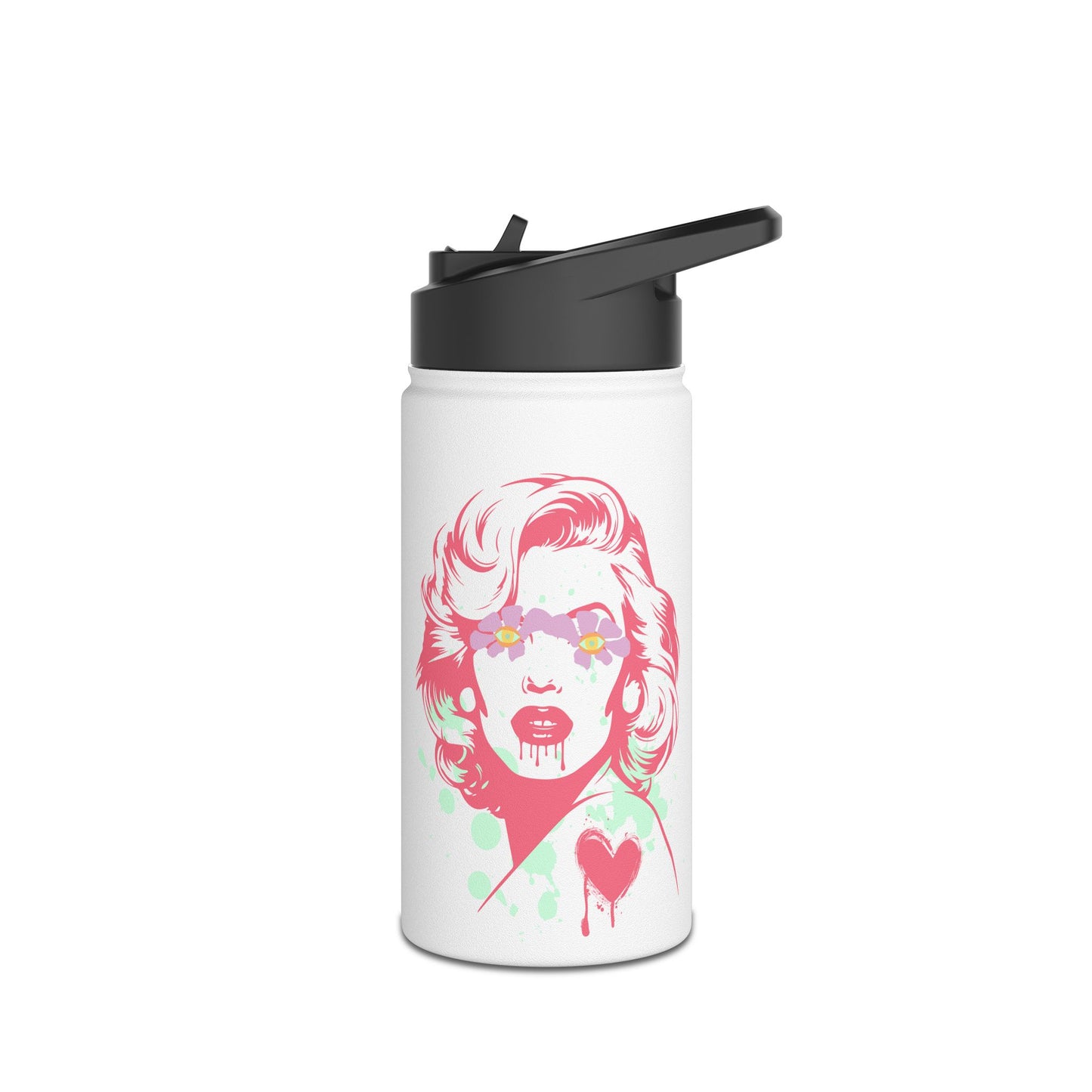 Norma Graffiti  Stainless Steel Water Bottle, Standard Lid