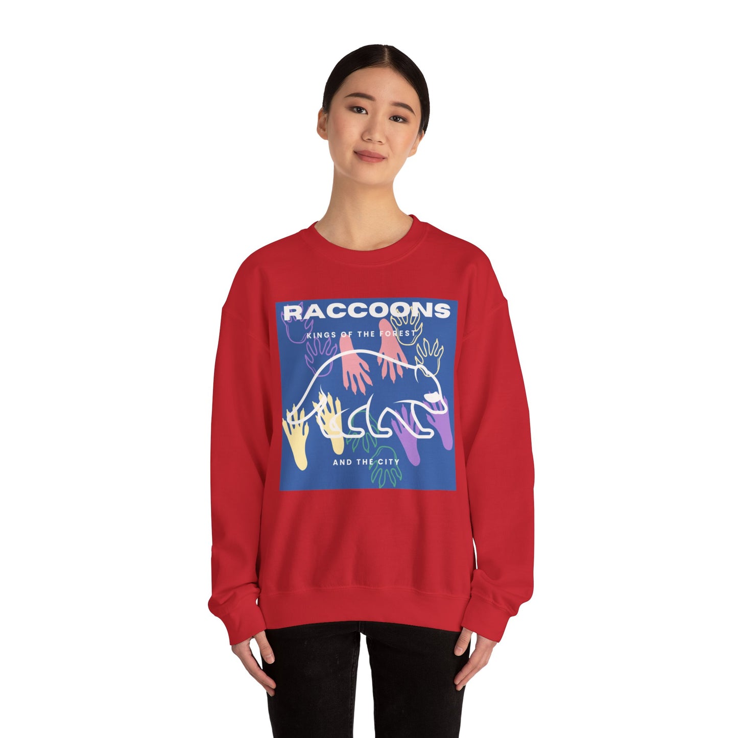 Kings of City Forest Raccoons Unisex Heavy Blend™ Crewneck Sweatshirt