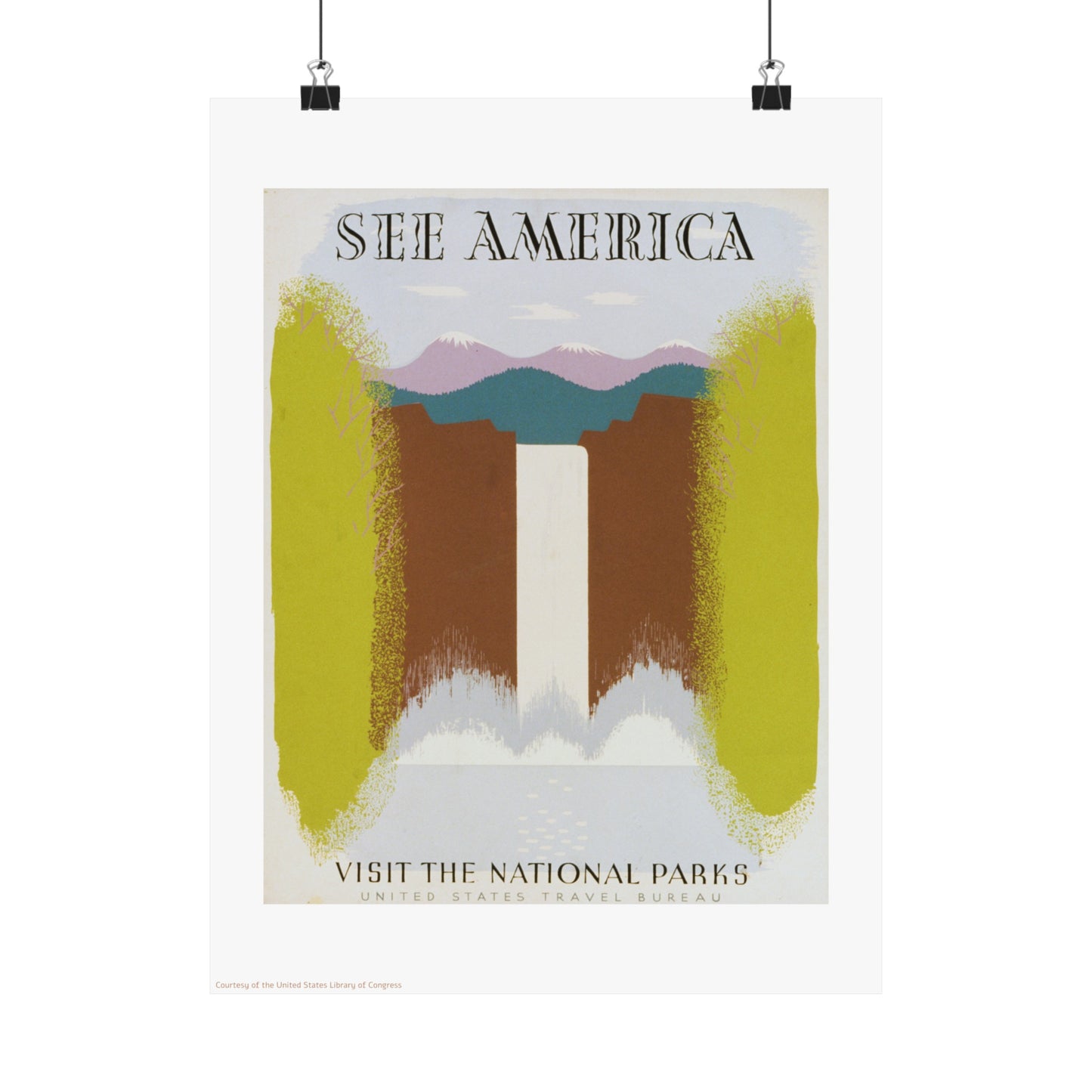 See America Illustration Vertical Poster