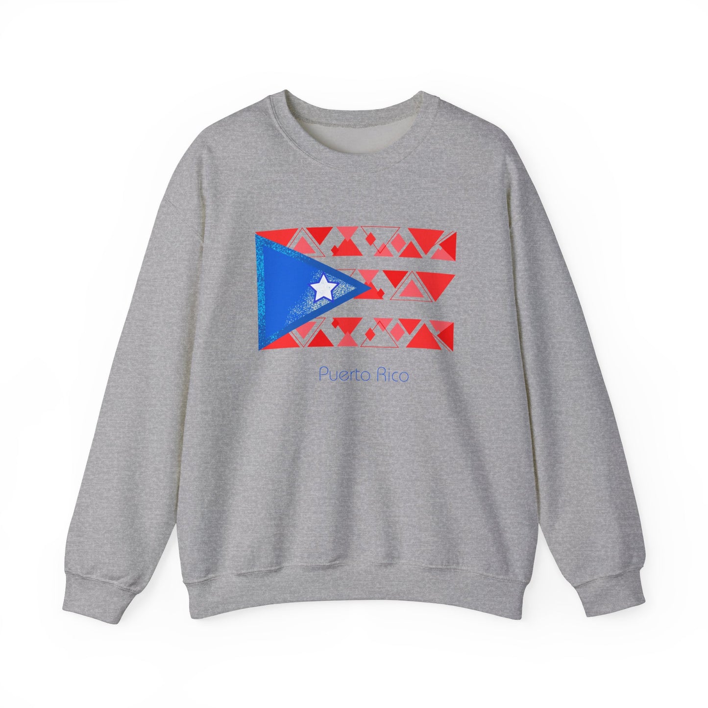 Sudadera unisex con cuello redondo y mezcla pesada Modern Puerto Rico