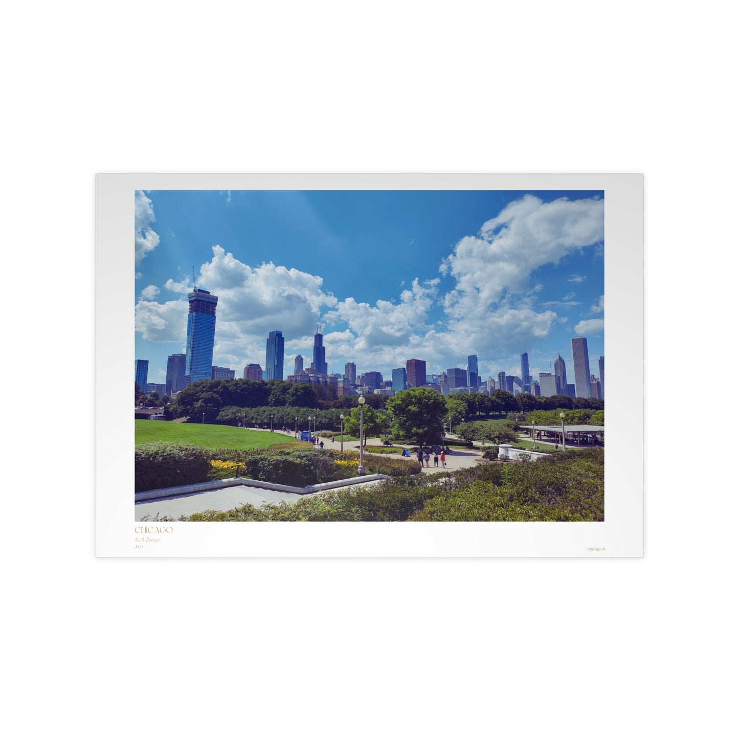 Chicago Matte Photograph Horizontal Posters EU