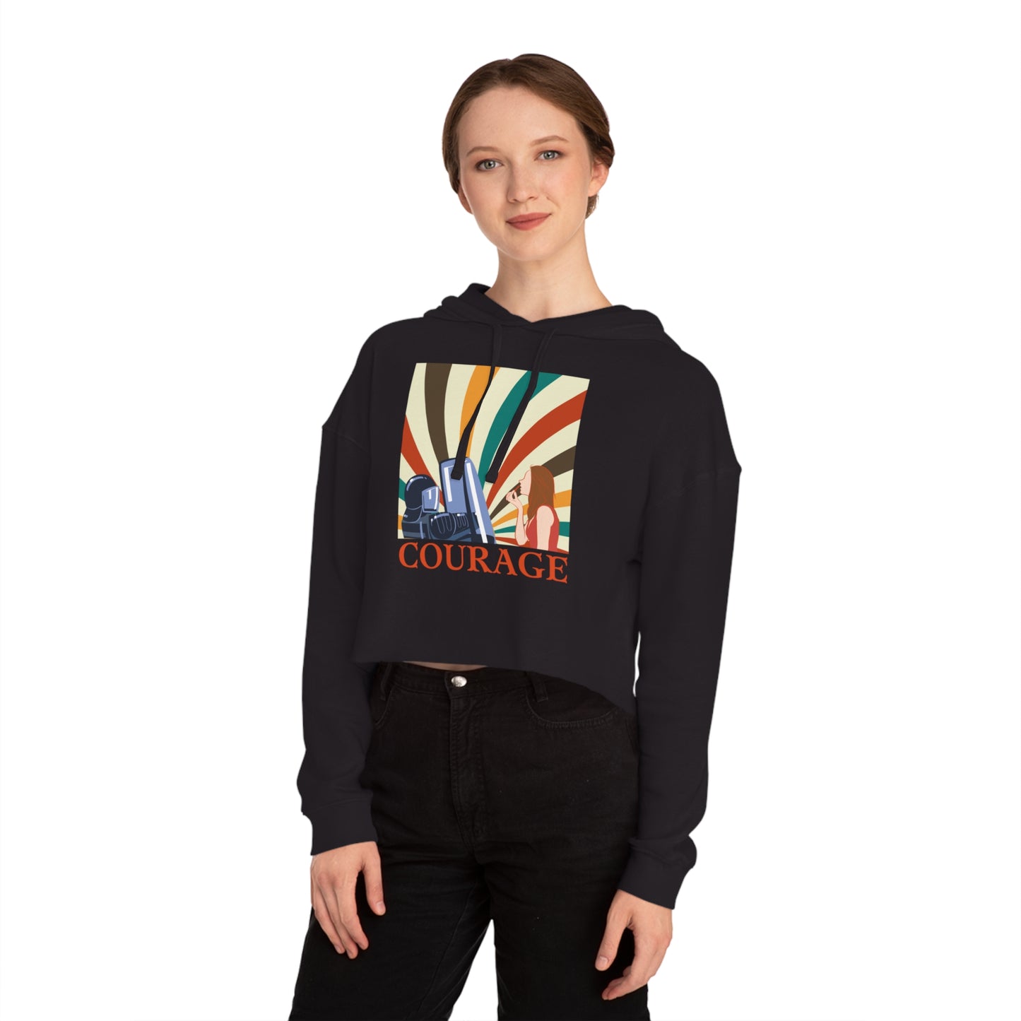 Sudadera corta con capucha para mujer Courage