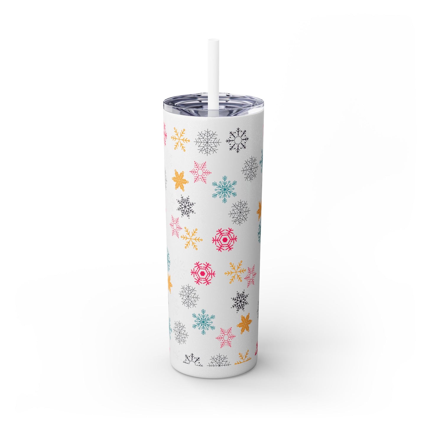 Vaso con pajita Let it Snow Rainbows, 20 oz