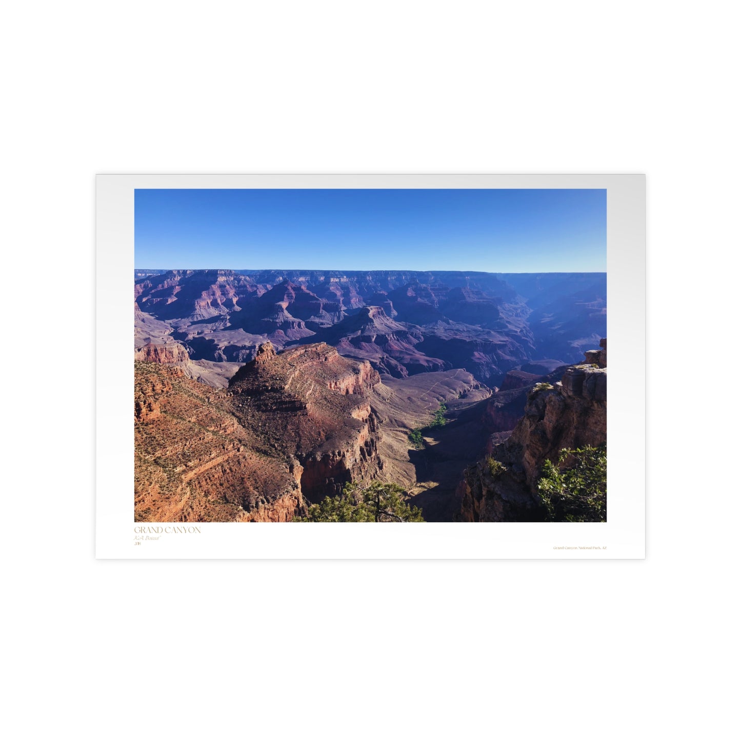 Pósteres horizontales con fotografías mate del Gran Cañón