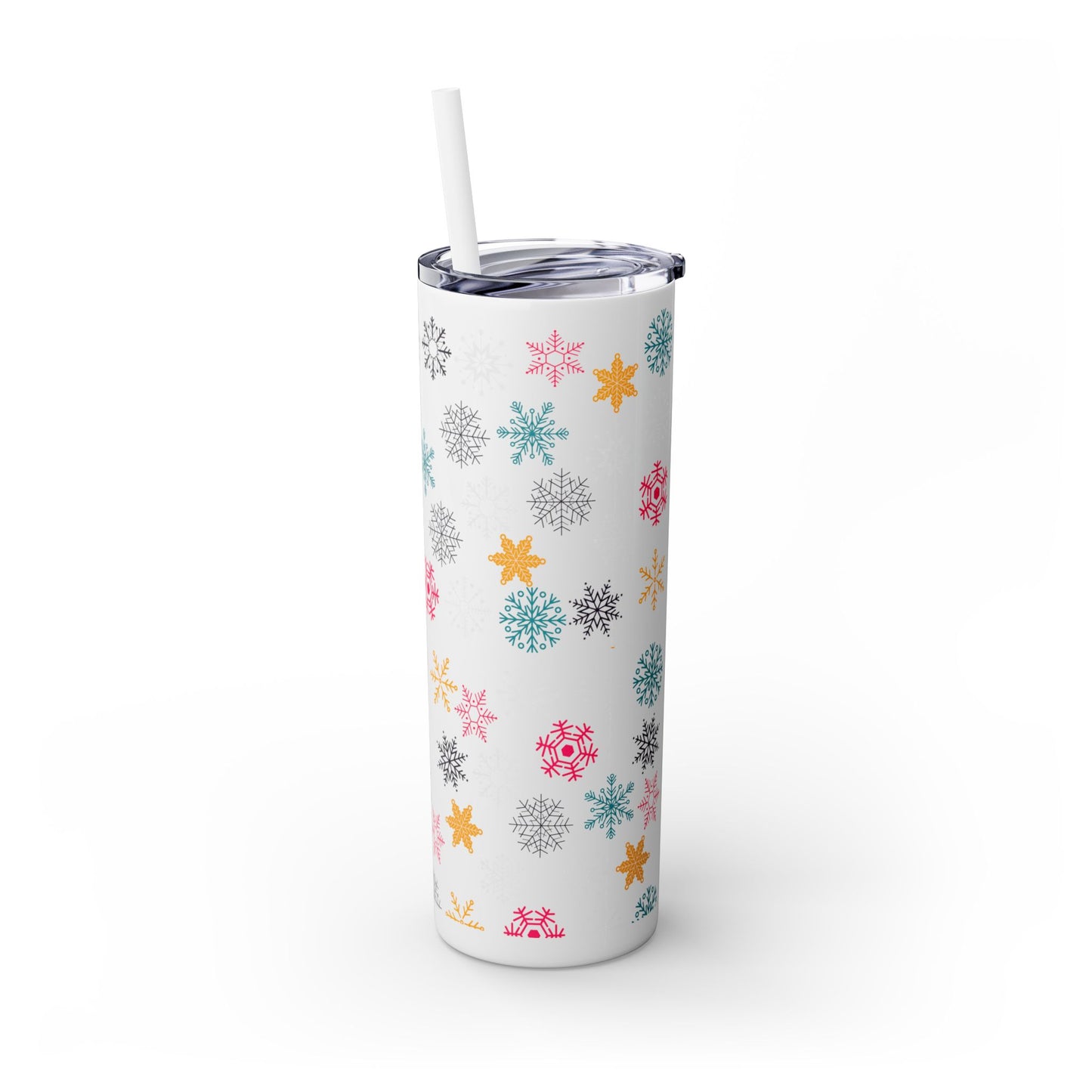 Vaso con pajita Let it Snow Rainbows, 20 oz