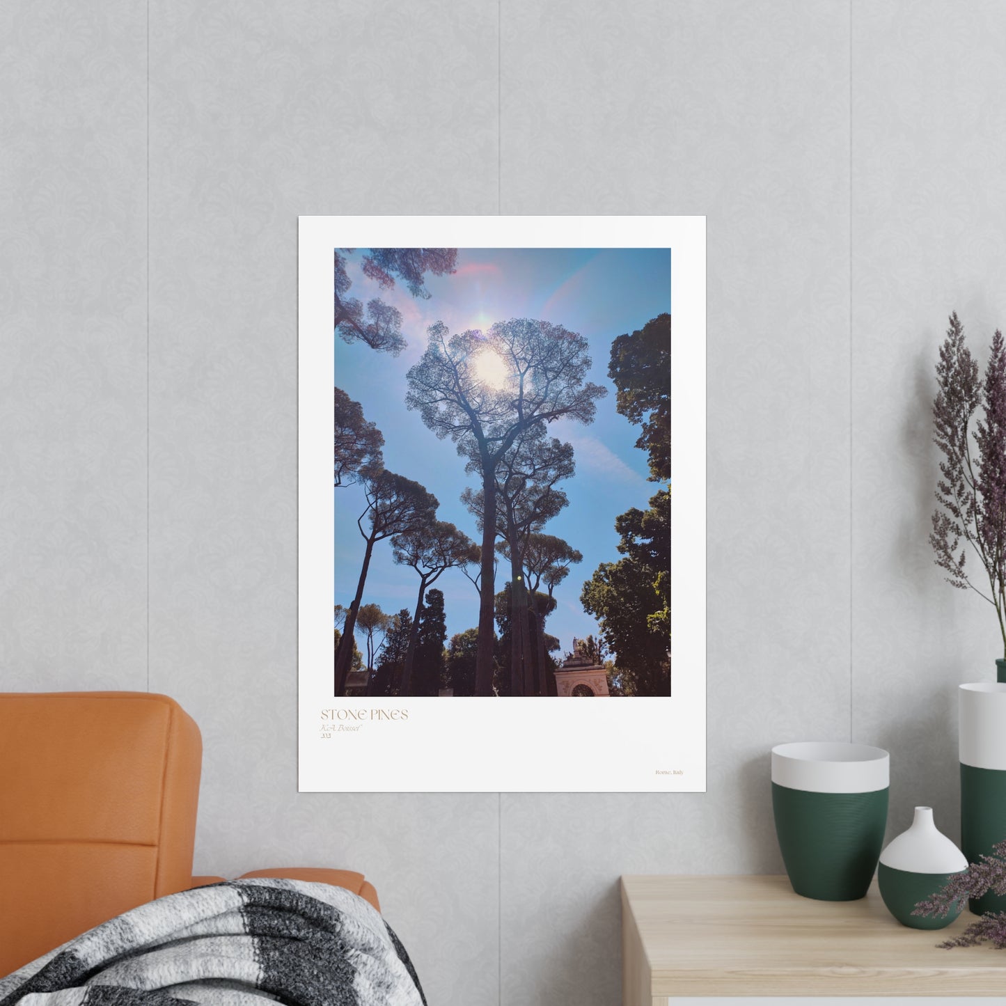 Stone Pines Rome, Italy Photograph Vertical Posters EU