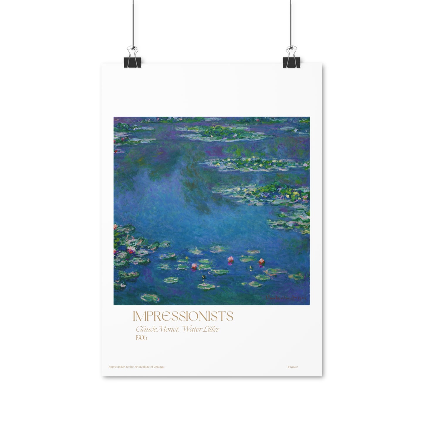 Claude Monet, Water Lilies 1906 Vertical Posters EU