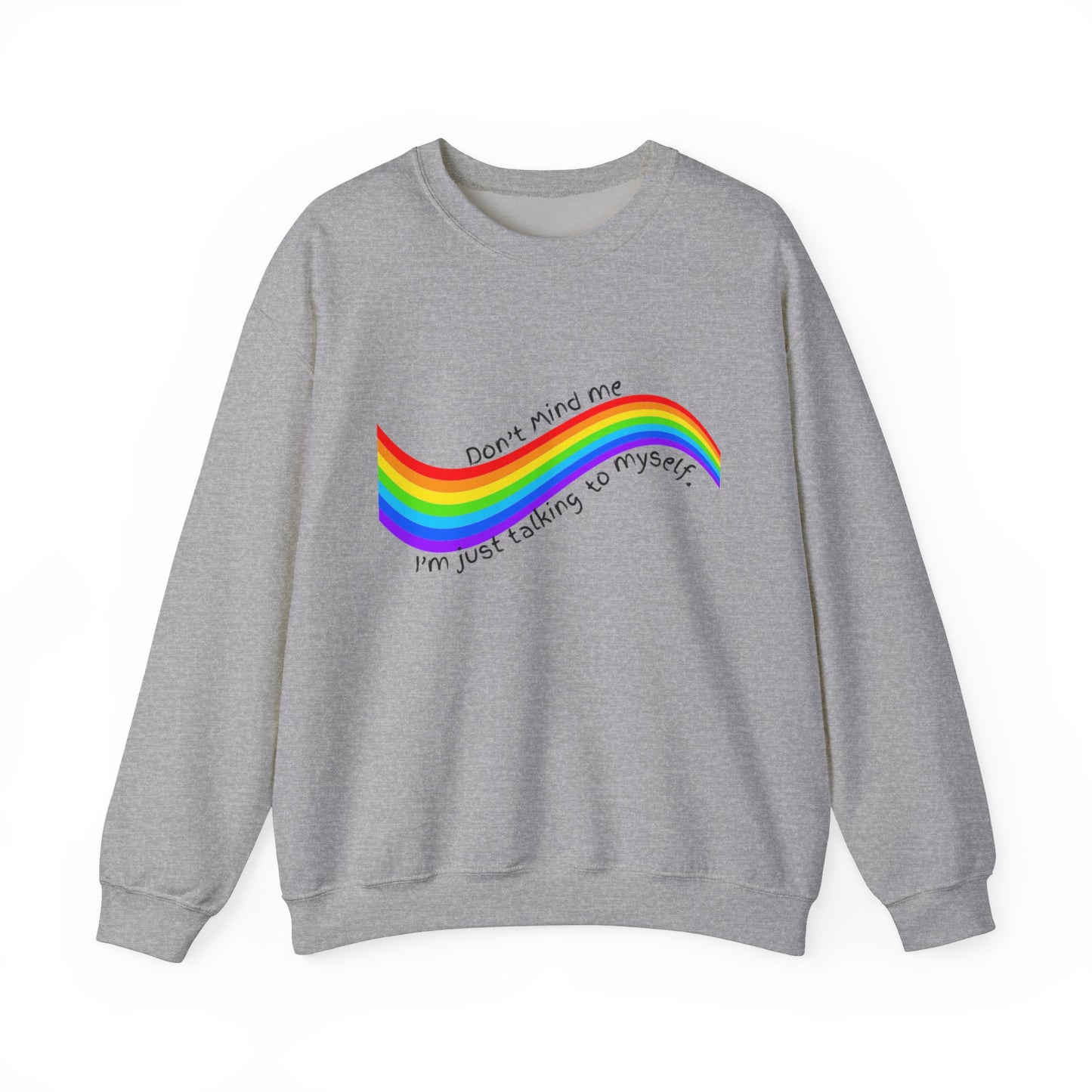 Talking to Myself Rainbow Unisex Heavy Blend™ Crewneck Sweatshirt