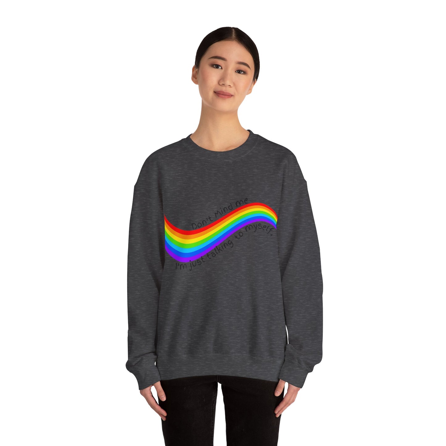 Talking to Myself Rainbow Unisex Heavy Blend™ Crewneck Sweatshirt EU