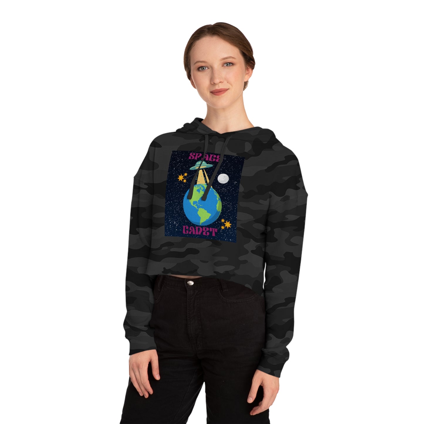 Space Cadet Women’s Cropped Hooded Sweatshirt