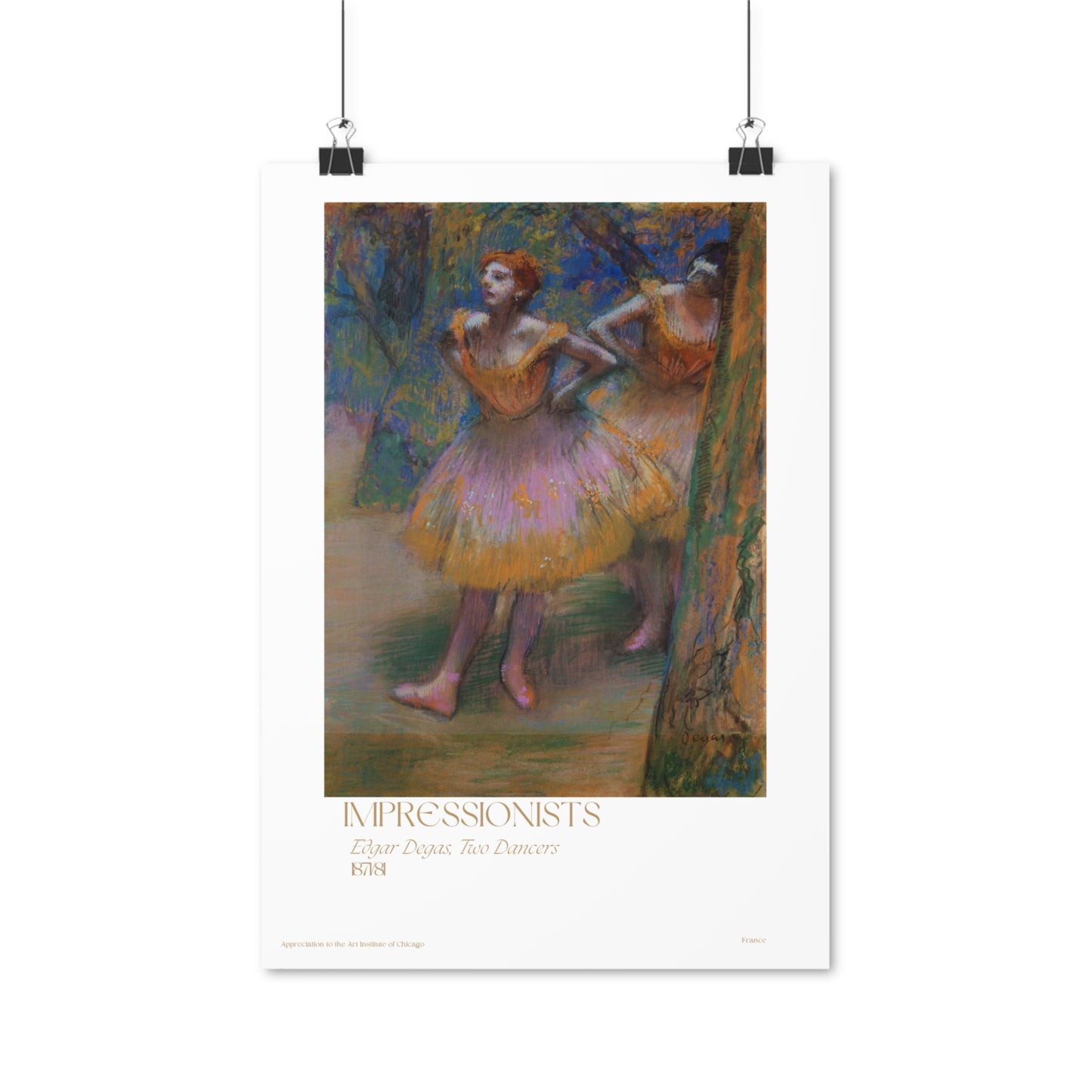 Edgar Degas, Two Dancers 1871/81 Vertical Poster EU