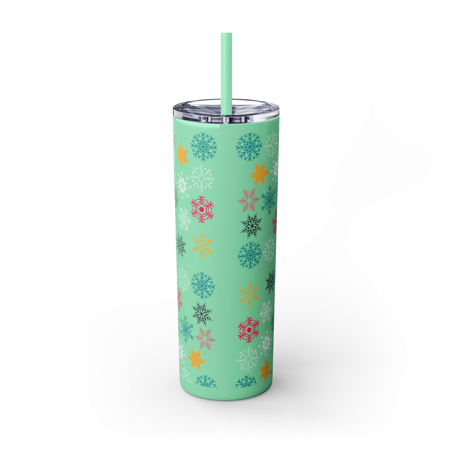 Vaso con pajita Let it Snow Rainbows, 20 oz