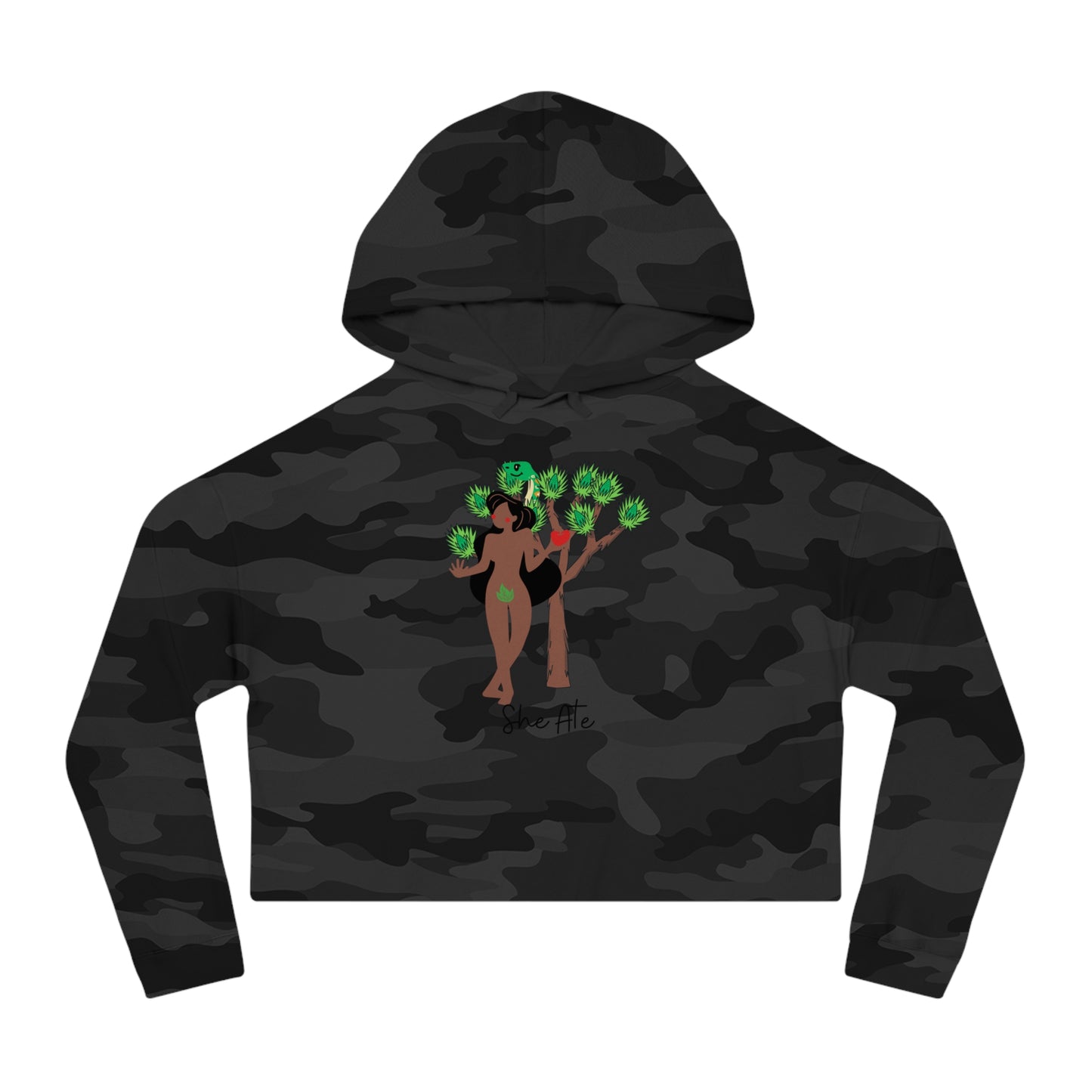 Eve She Ate Crop Hoodie