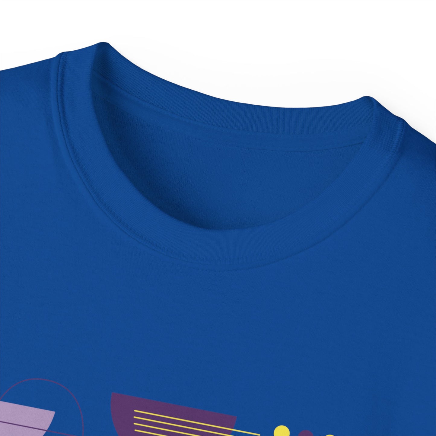 Camiseta de algodón ultra suave con ilustración de ciruelas modernas de la UE