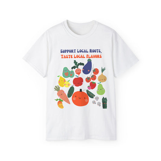 Local Roots Local Flavors Unisex Ultra Cotton Tee