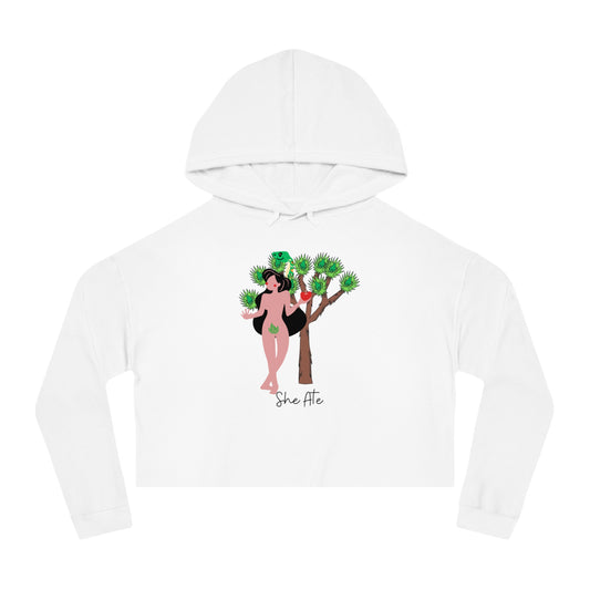 Eve She Ate Crop Hoodie