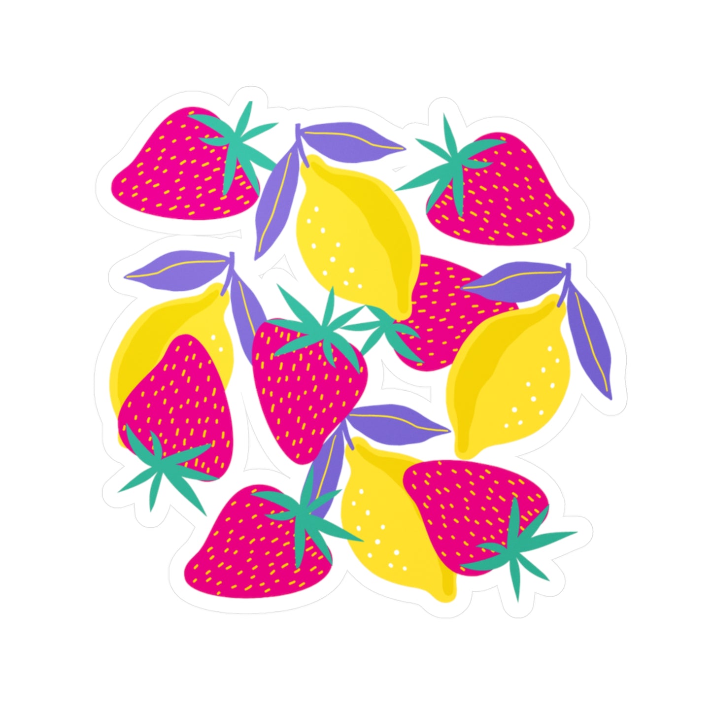 Lemons & Strawberries Kiss-Cut Stickers EU