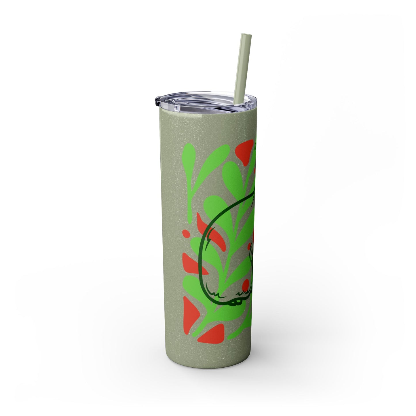 Capybara Skinny Tumbler with Straw, 20oz