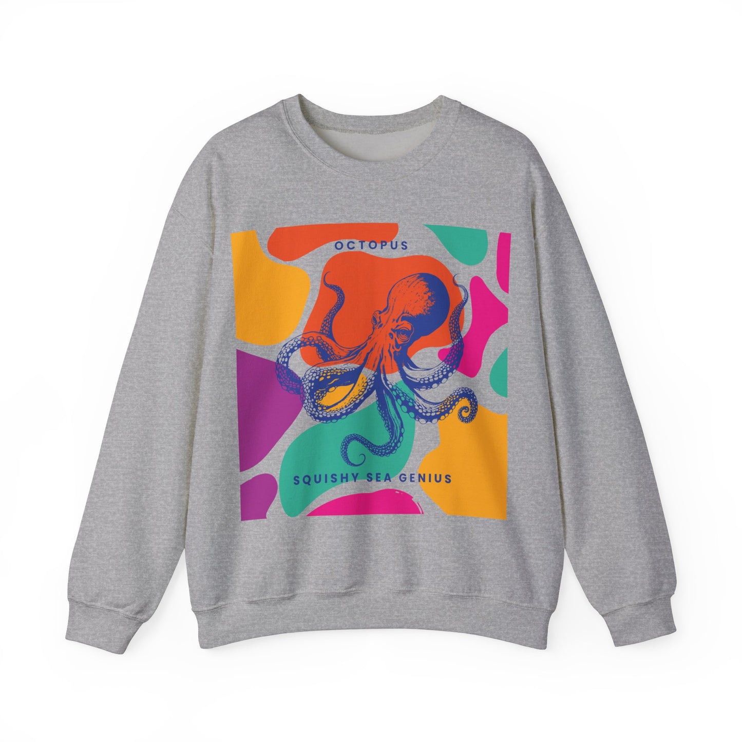 Squishy Sea Genius Octopus Unisex Heavy Blend™ Crewneck Sweatshirt Eu