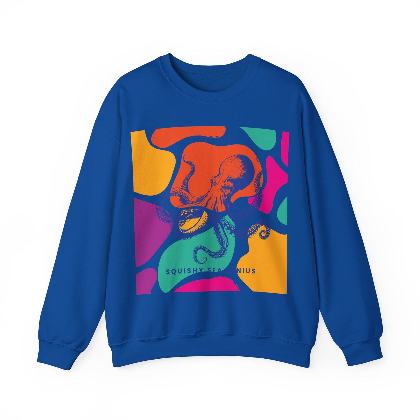 Squishy Sea Genius Octopus Unisex Heavy Blend™ Crewneck Sweatshirt Eu