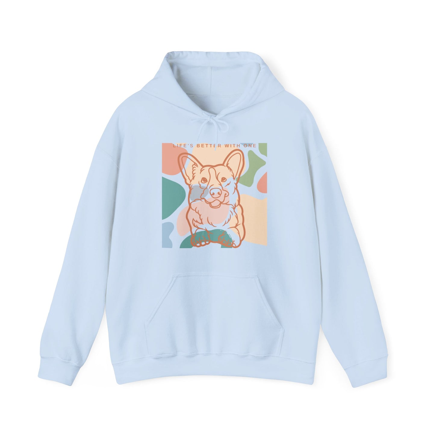 Cute Corgi Unisex Heavy Blend™ Hooded Sweatshirt  Two Sided EU