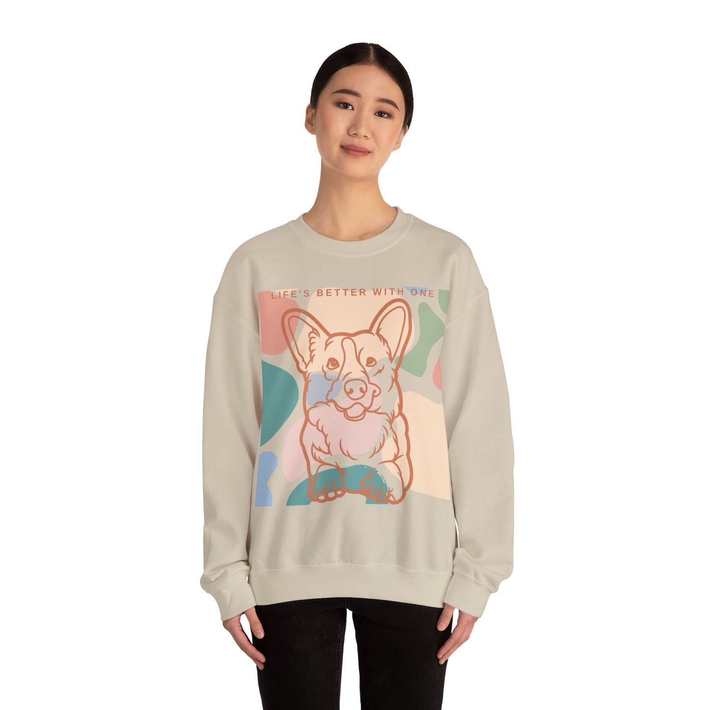 Cute Corgi Unisex Heavy Blend™ Crewneck Sweatshirt  Two Sided EU