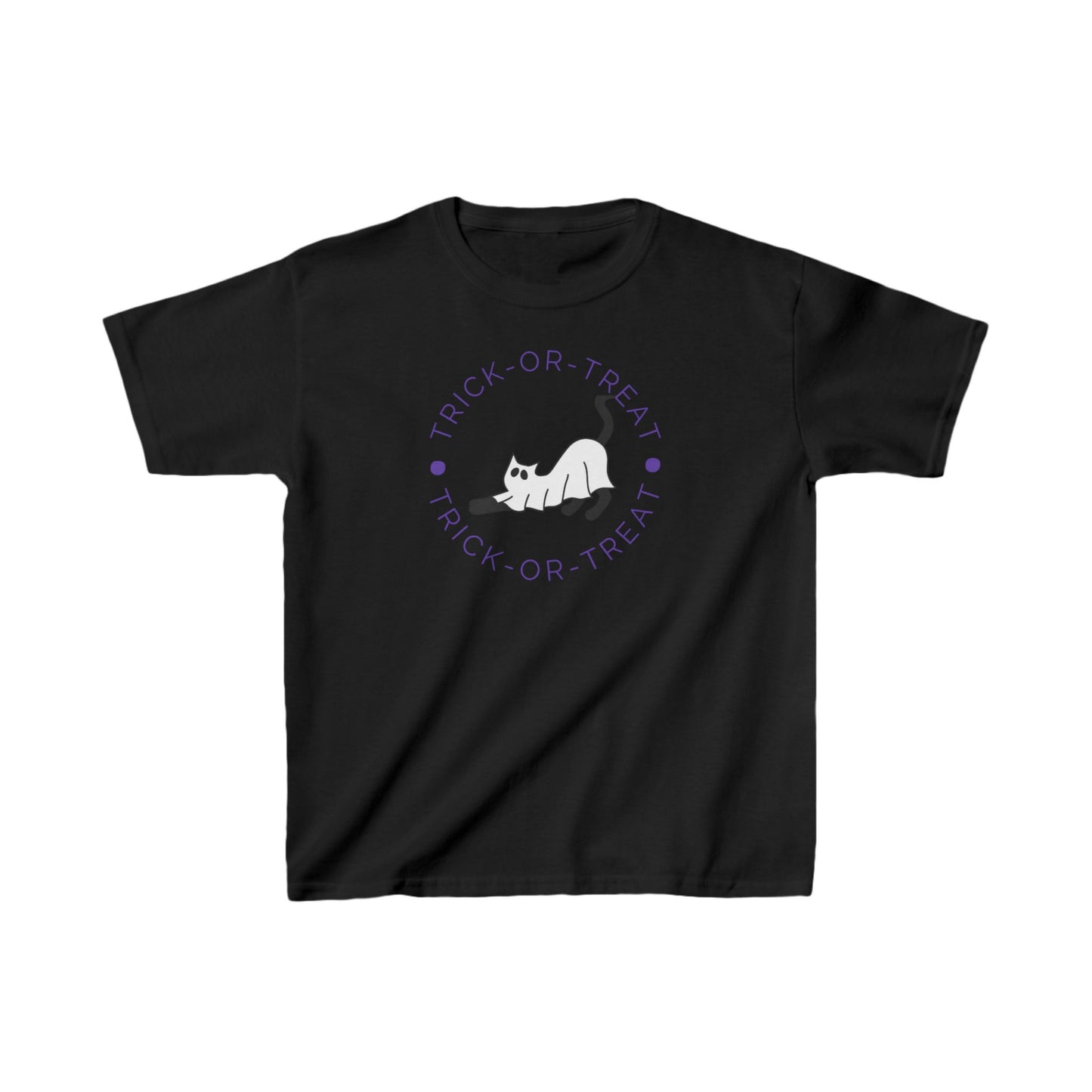 Halloween Ghost Kitty Kids Heavy Cotton™ Tee