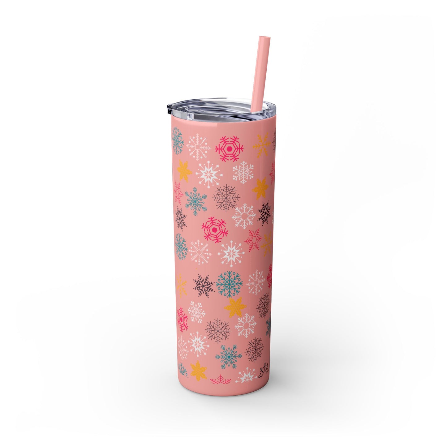 Vaso con pajita Let it Snow Rainbows, 20 oz