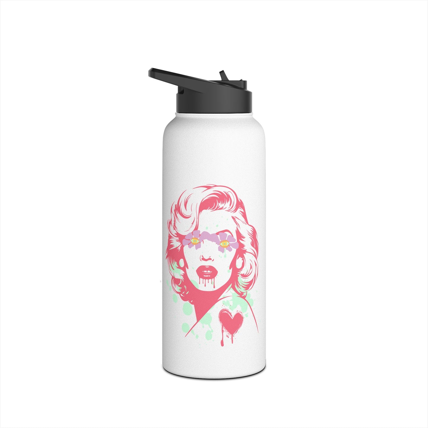 Norma Graffiti  Stainless Steel Water Bottle, Standard Lid