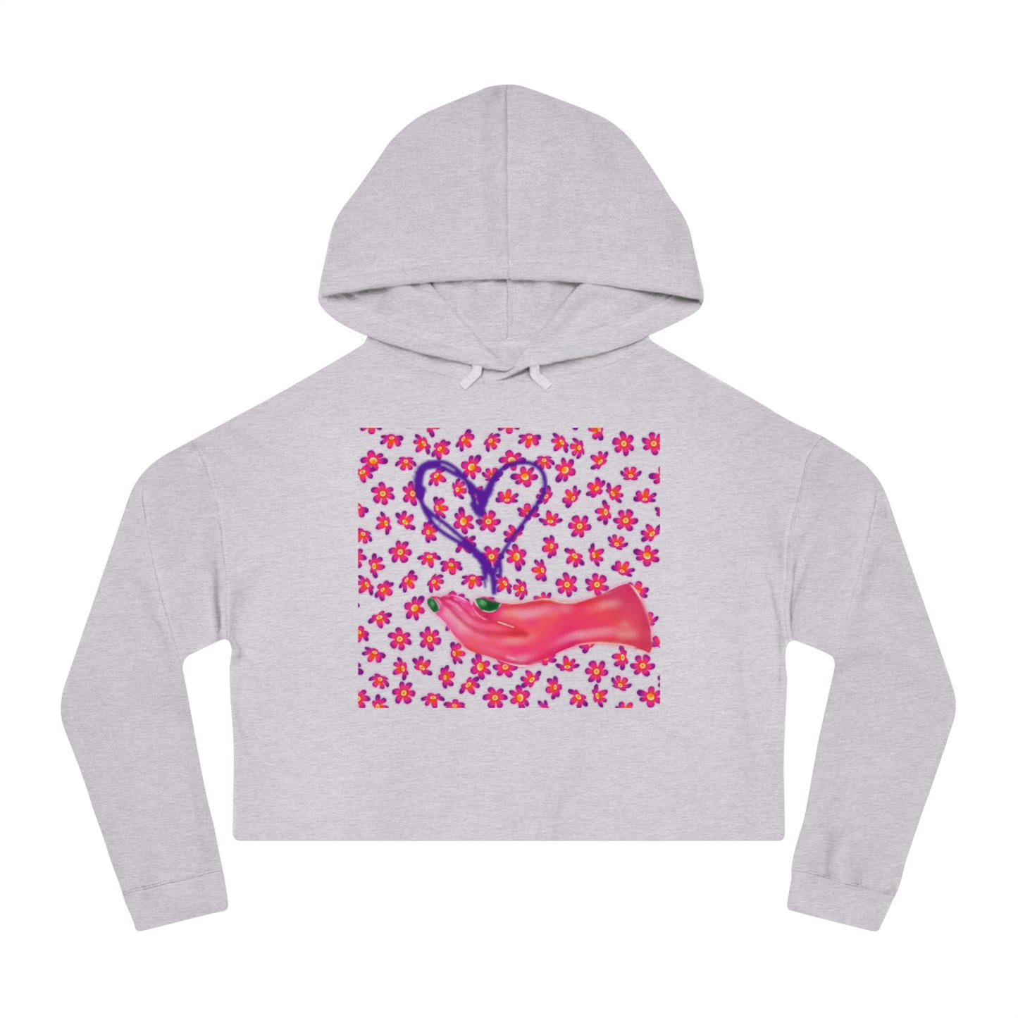 Sudadera corta con capucha para mujer My Heart