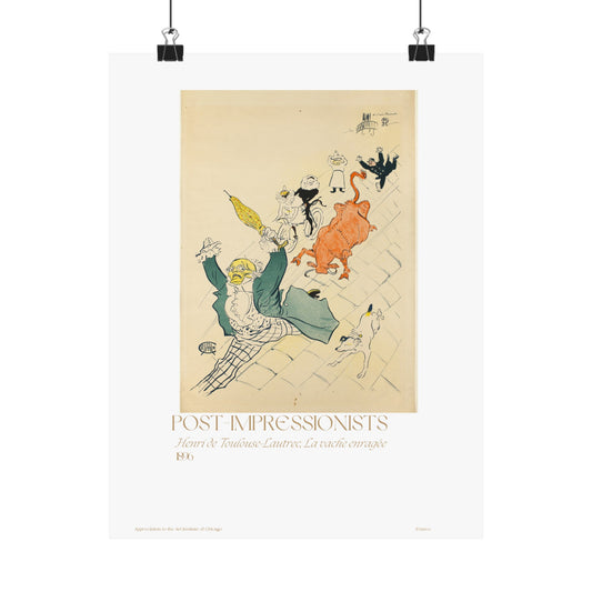 Henri de Toulouse-Lautrec, La vache enragée 1896 Vertical Poster