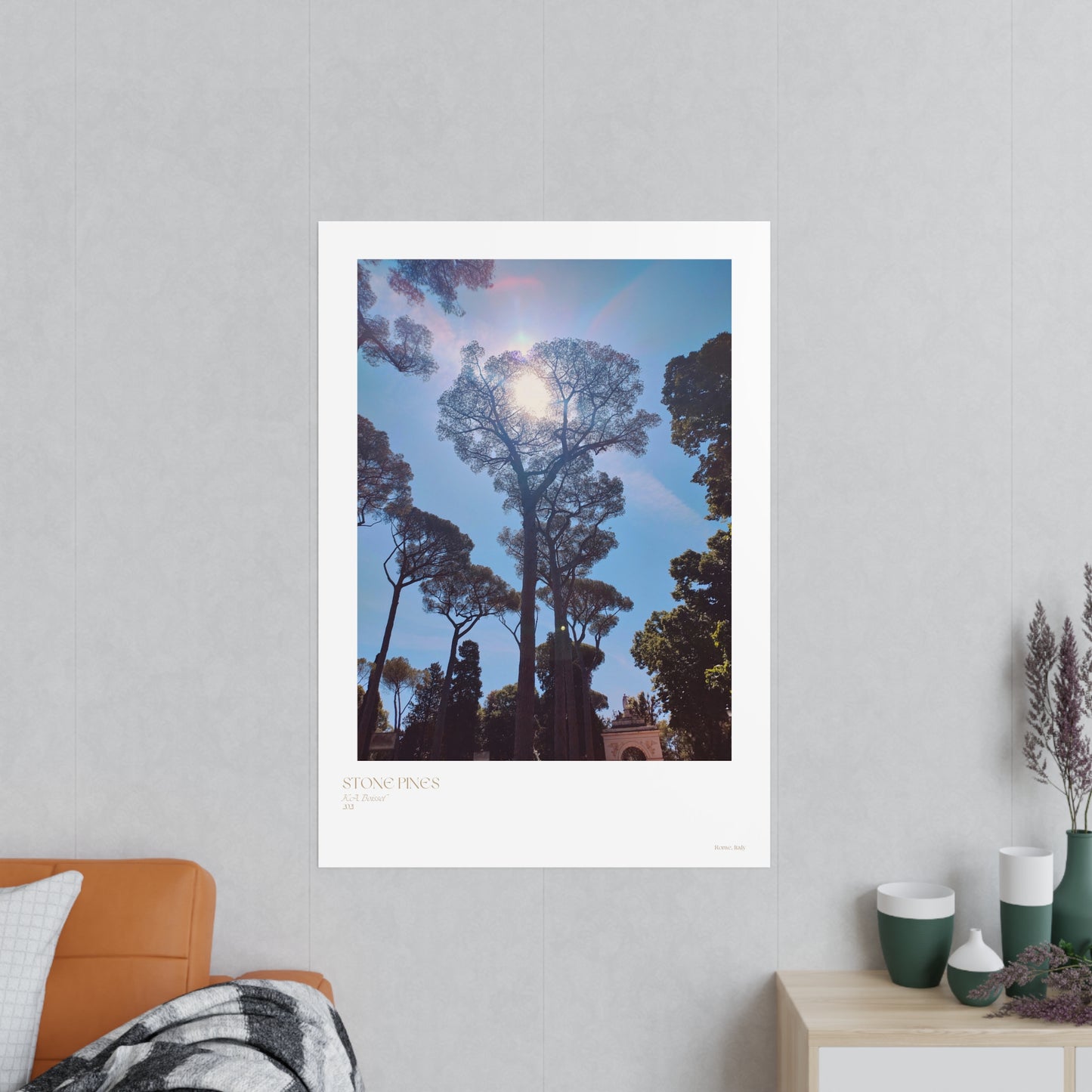 Stone Pines Rome, Italy Photograph Vertical Posters EU