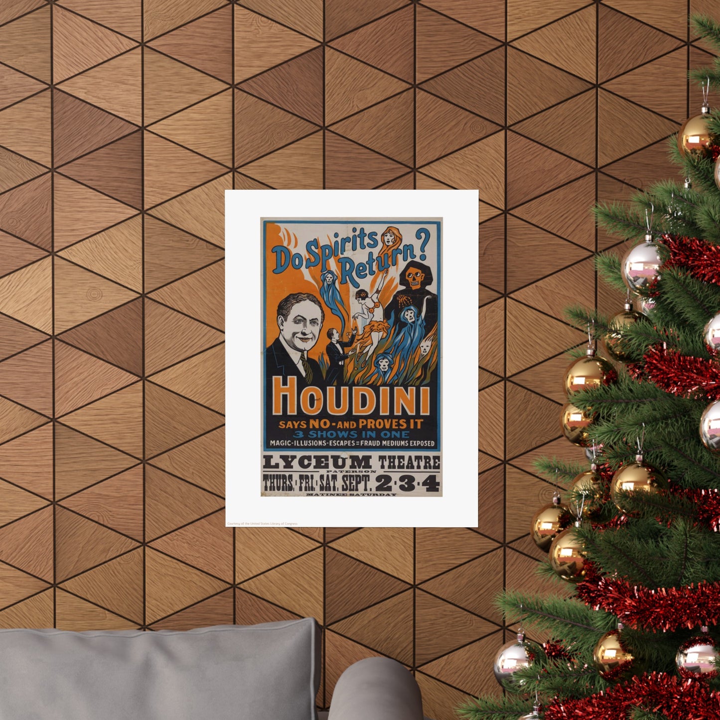 Houdini Illustration Vertical Poster