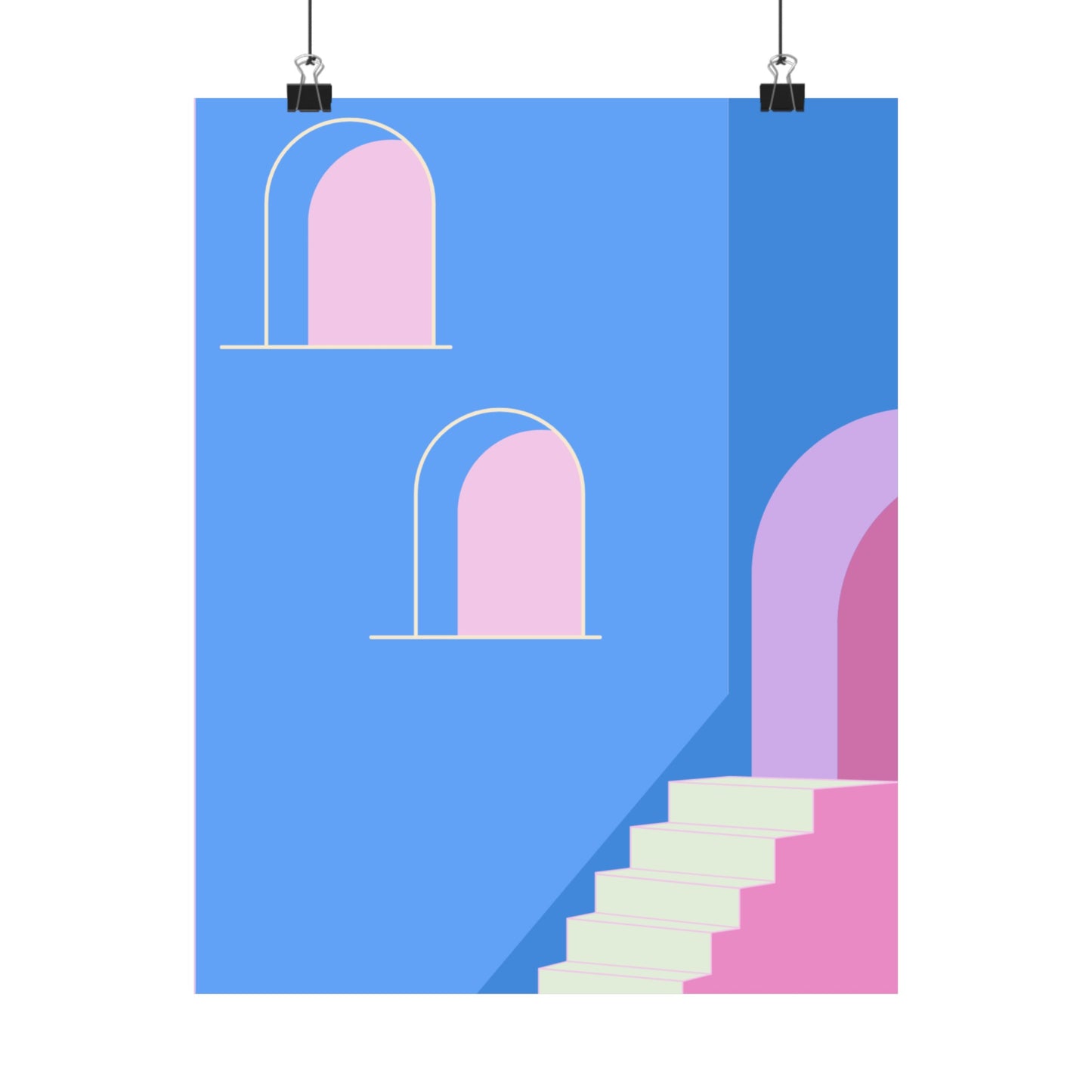 Doorways Illustration Vertical Poster