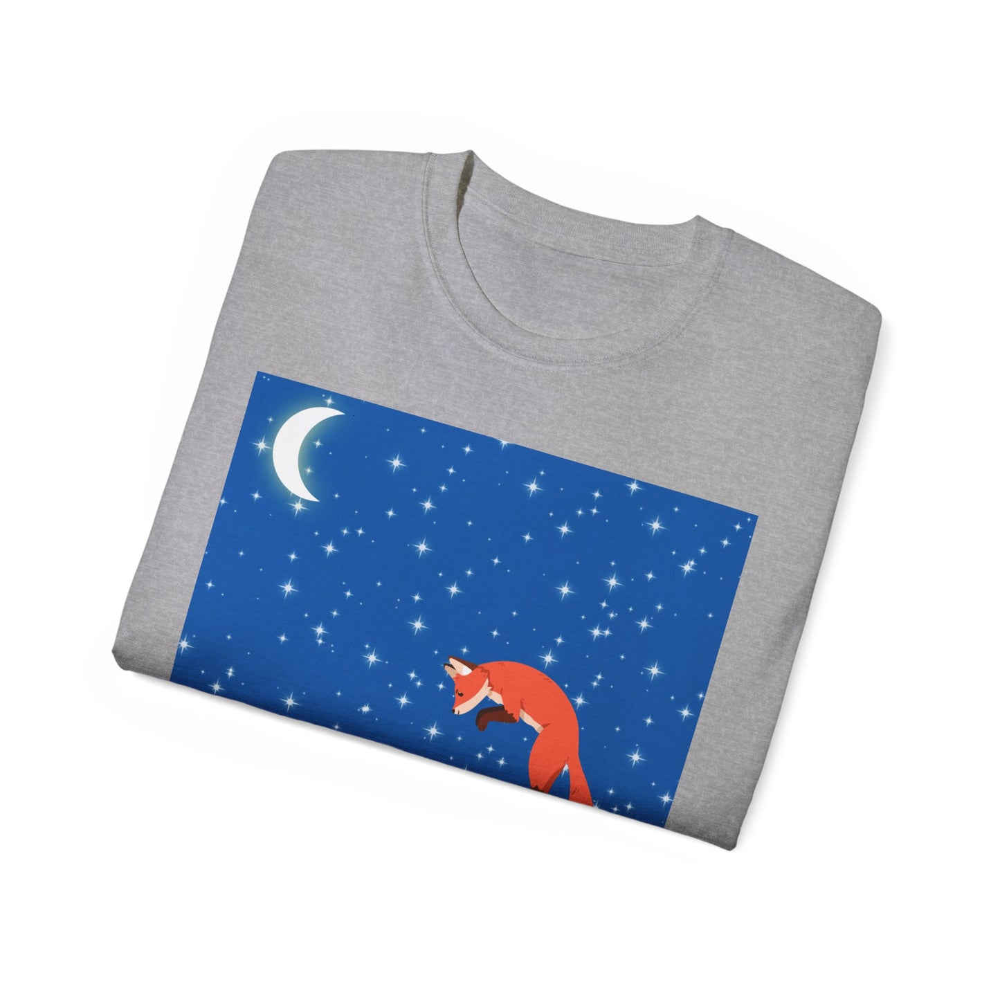 Camiseta unisex de algodón ultra fino Snow Jumping Fox 