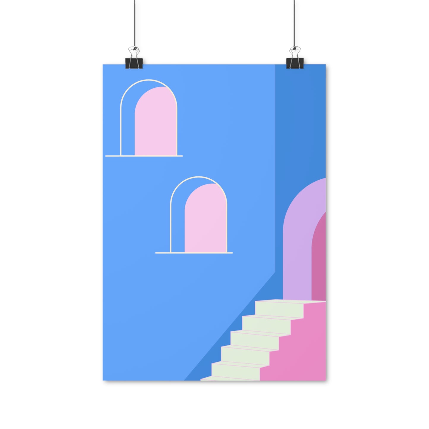 Doorways Illustration Vertical Poster EU