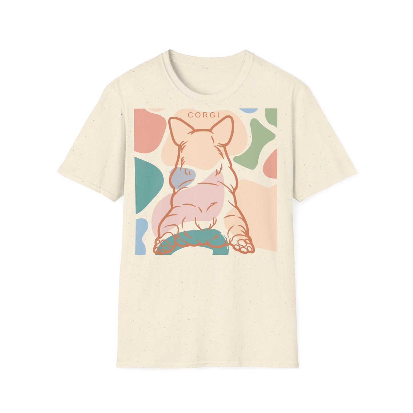 Bonita camiseta unisex de estilo suave con grupa de Corgi 