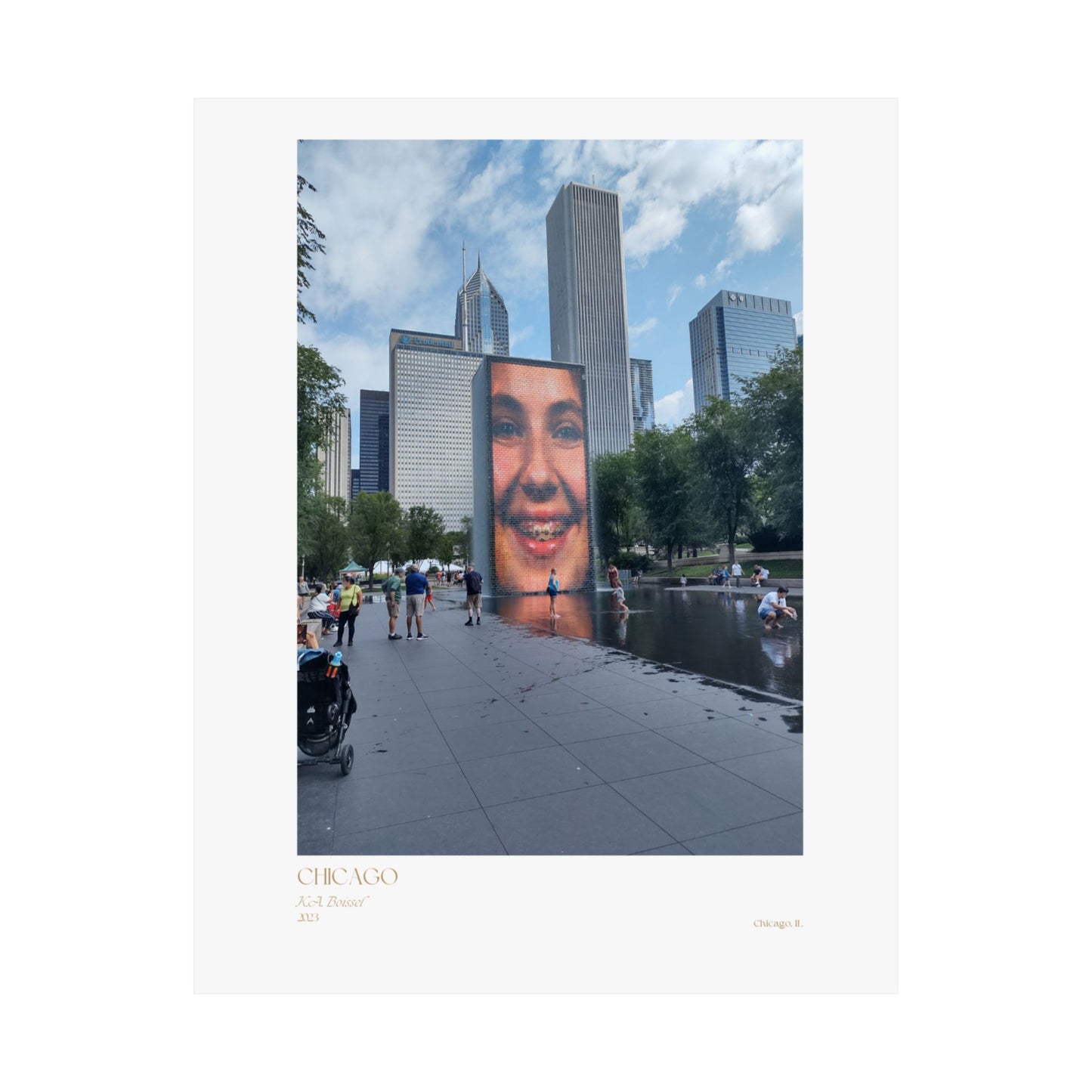 Carteles verticales con dos fotografías de Chicago