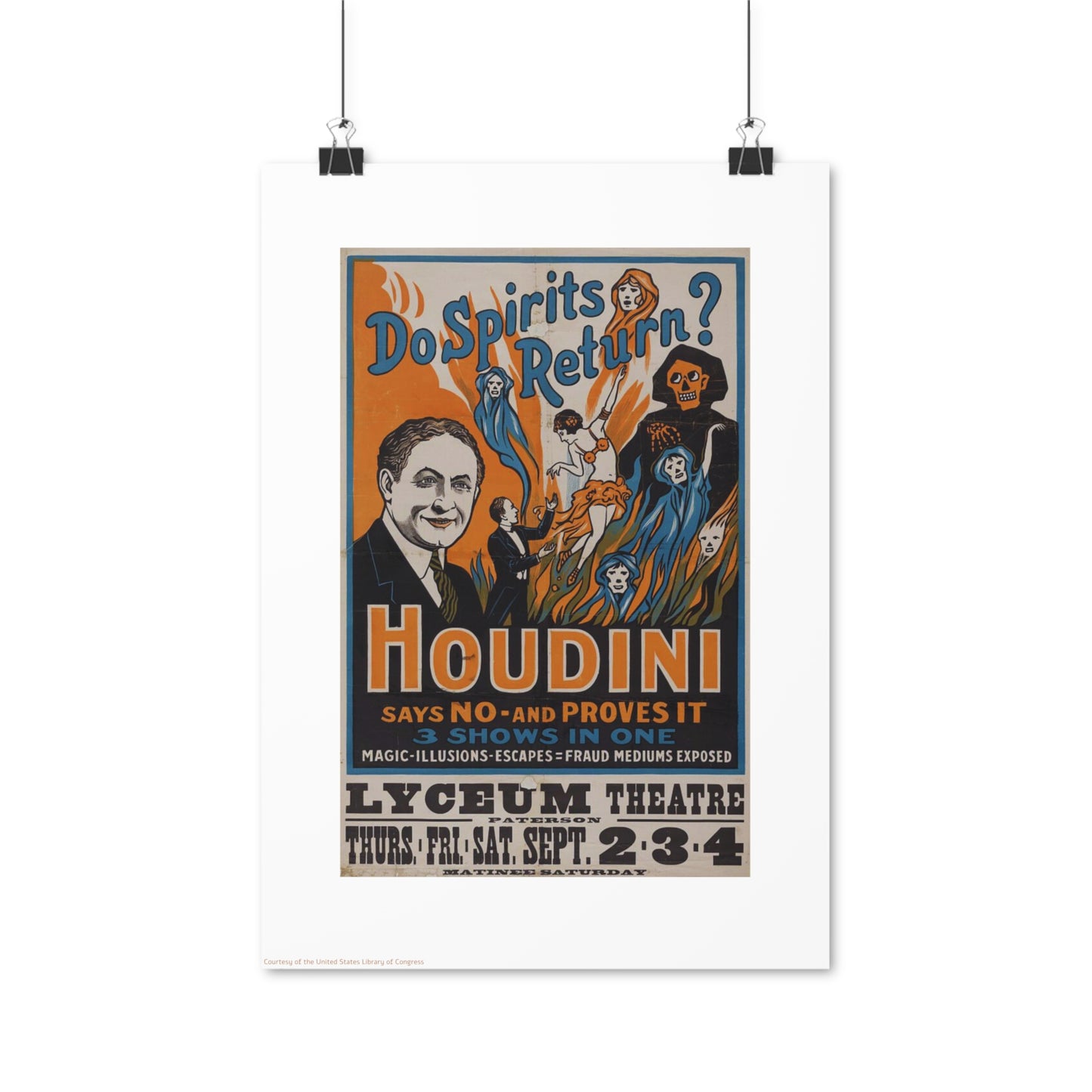 Houdini Illustration Vertical Poster EU