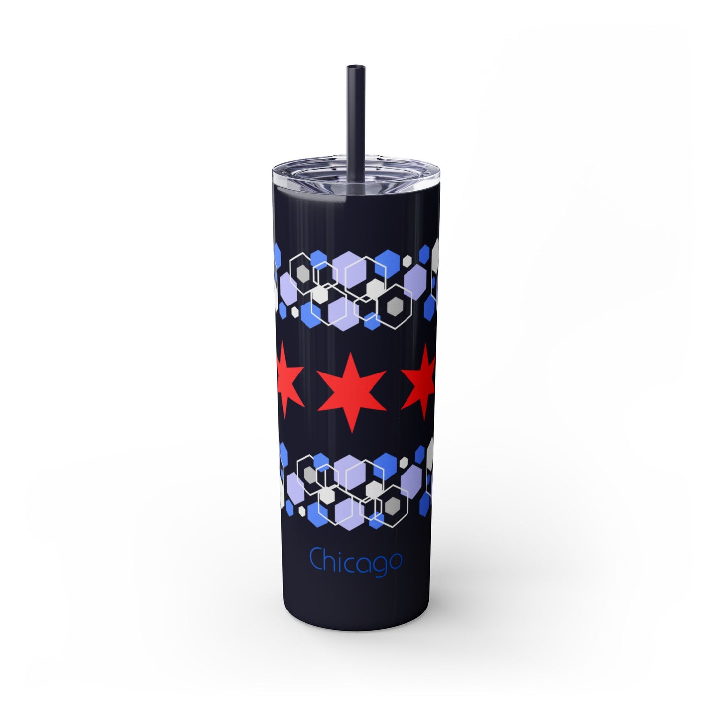 Modern Chicago Tumbler with Straw, 20oz