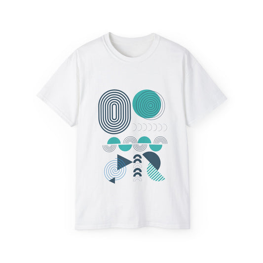 Blue Geometry Illustration Ultra Cotton Tee