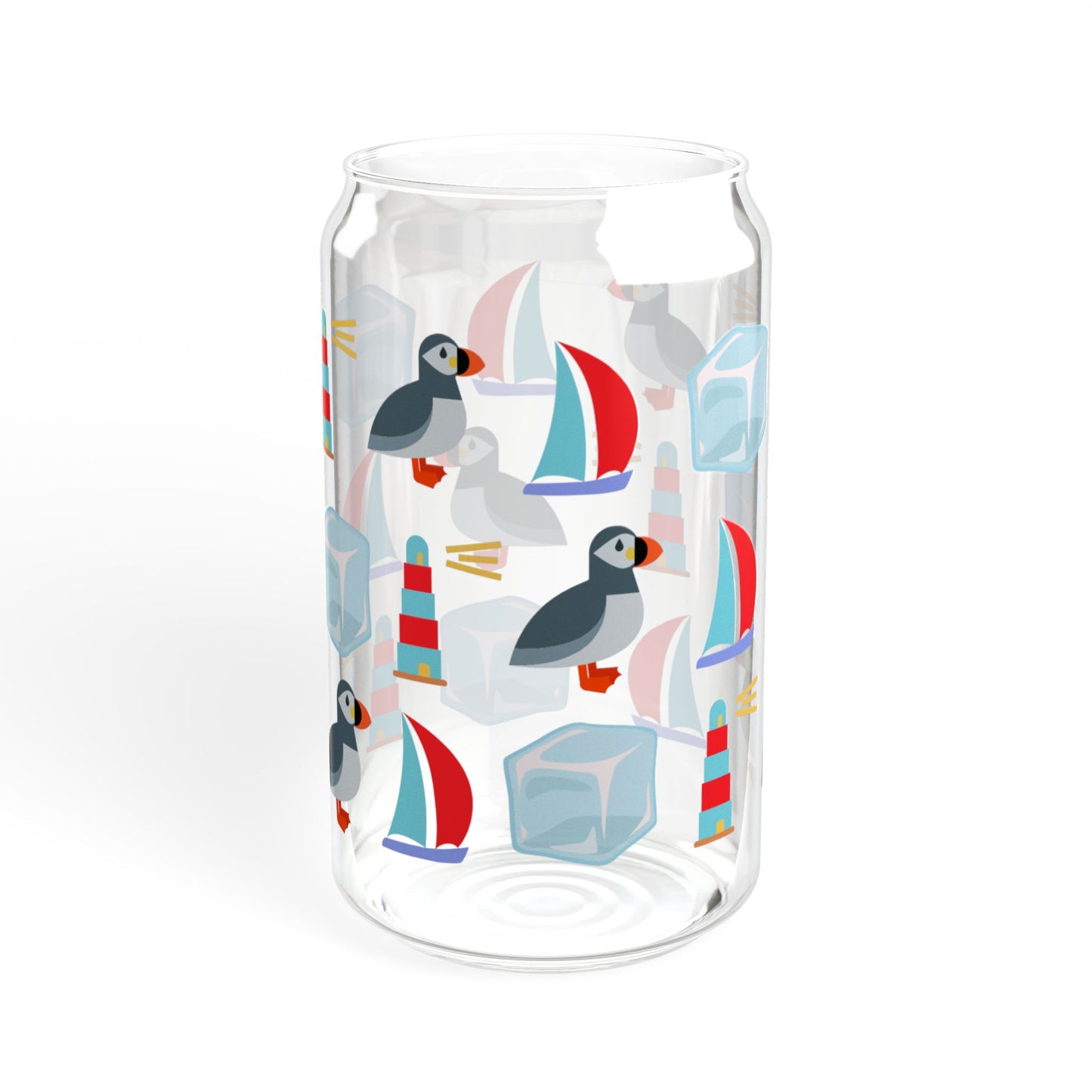 Puffins Sipper Glass, 16oz