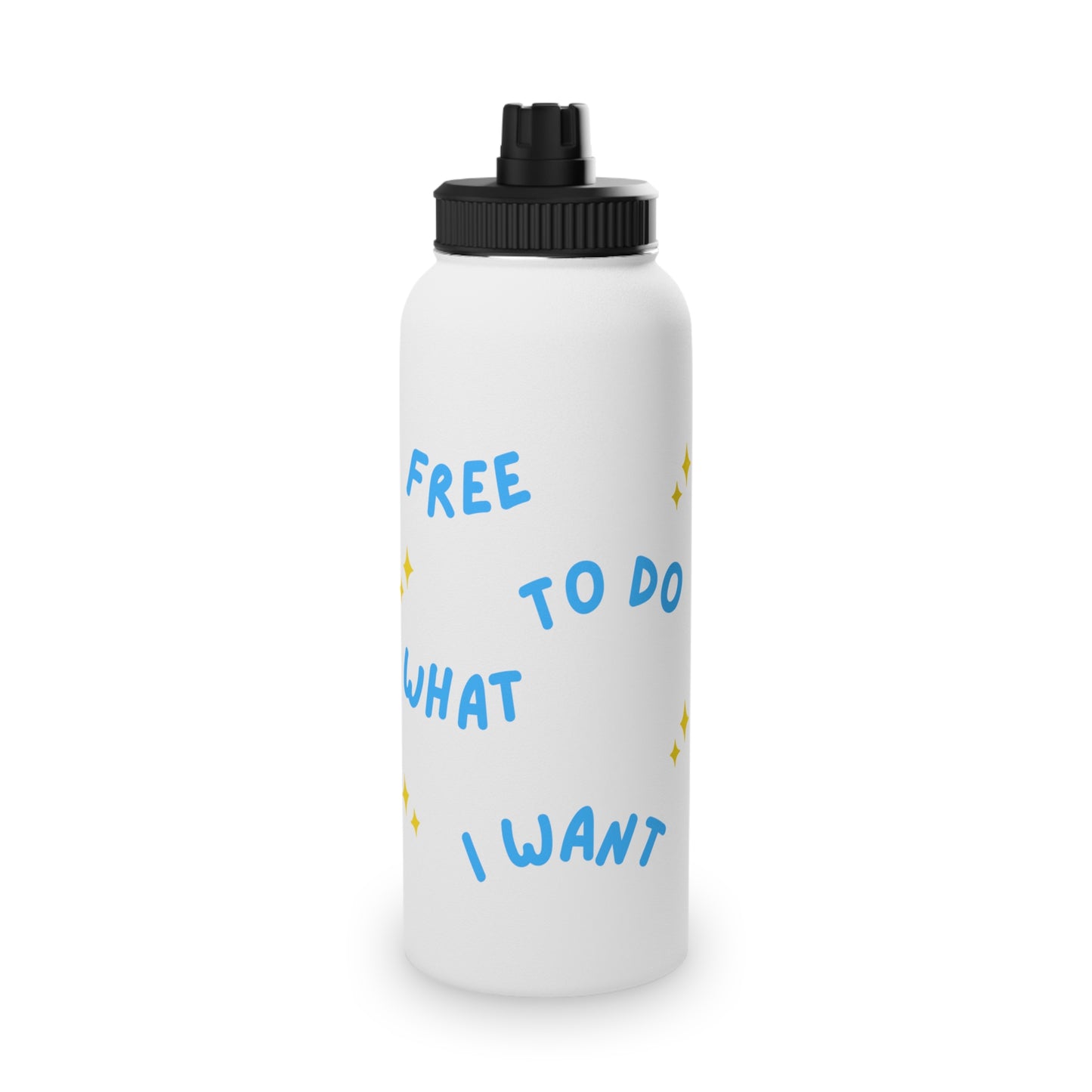 Free to Do What I Want Steel Water Bottle, Standard Lid EU