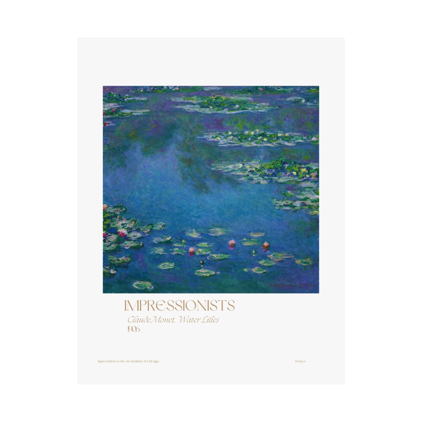 Claude Monet, Water Lilies 1906 Vertical Posters